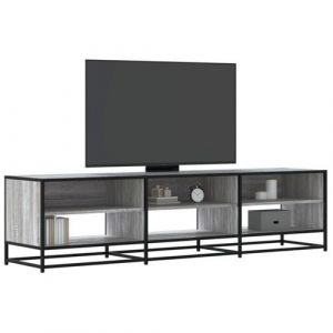 VidaXL Meuble TV sonoma gris 180x40x46 cm bois d'ing&eacute;nierie, support TV, buffet TV, meuble multim&eacute;dia, banc TV, meuble hifi, centre de divertissement