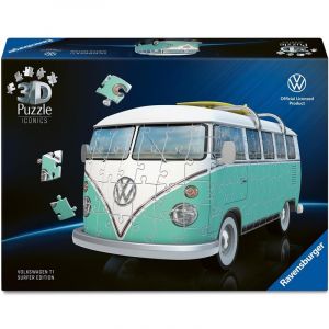 Ravensburger Puzzle 3D Véhicules - Combi T1 Volkswagen - A partir de 8 Ans - 162 pièces numérotées à Assembler sans Colle - Accessoires de Finition Inclus - 12008035