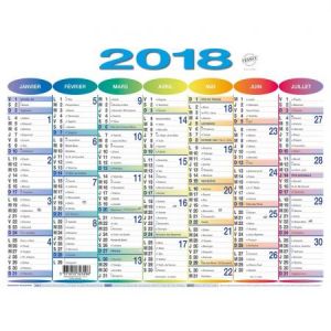 Quo Vadis 238198Q - Calendrier de banque Arc-en-ciel r/v°, 27x21 FR