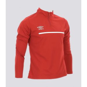 Umbro Sweat-shirt Pour Femme Noyau De Formation Pro 1/2 Zipper S Red / White