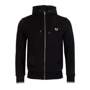 Fred Perry Sweat à capuche zippé à double liseré - Taille M
