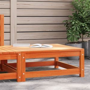VidaXL Repose-pied de jardin cire marron 70x70x30cm bois de pin massif