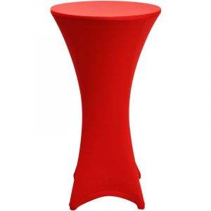 Beautissu - Housse de table bistrot Stella Housse de table bistrot Stella Rouge, 80cm (∅)