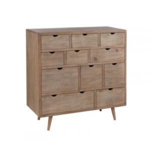 Image de Hellin Commode 11 Tiroirs "Stephen" 96cm Naturel