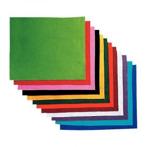 Kiddicraft Coupon feutrine 25x30 assorti - Paquet de 12