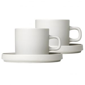 Blomus Tasse à café avec soucoupe Pilar lot de 2 Rayon de lune