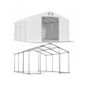 Viva 6x12 72m&sup2; hangar de stockage, H. 4,09 m, porte 2,77x3,42m toile PVC 530 g-m&sup2;