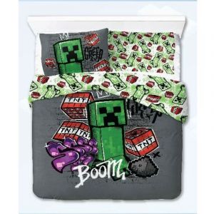 Gamer Parure de Lit double Enfant Lit 2 places, Housse de couette 240x220 cm, deux Taies d’oreiller 63x63 cm