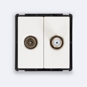 TechBrey Prise TV M&acirc;le + Satellite Noir