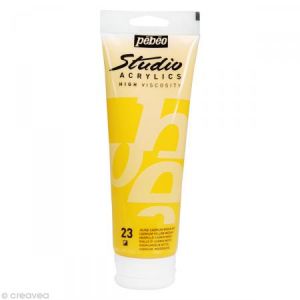 Pebeo Peinture acrylique étude Studio 250ml 23 - Jaune de cadmium moyen