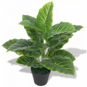 Décoshop26 Plante taro artificielle avec pot 45 cm vert - vert