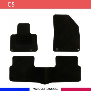 Tapis de voiture - Sur Mesure pour C5 (2008 - 2014) - 3 pi&egrave;ces - Tapis de sol antid&eacute;rapant pour automobile