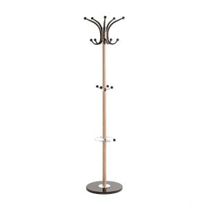 Haku Möbel Porte Manteau chêne, Noir, marbre, métal - Dim.: H 175 cm x Ø 40 cm, Style: Modern