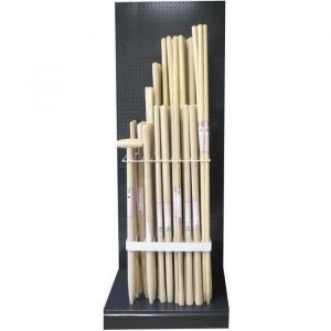 Jeu de deux grilles pour rangement en gondole, d'outils à manche. support 9 rangées ou références réparties en 18 cases, avec ba