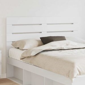 VidaXL T&ecirc;te de lit avec t&ecirc;te de lit Blanc 160 cm Bois d'ing&eacute;nierie