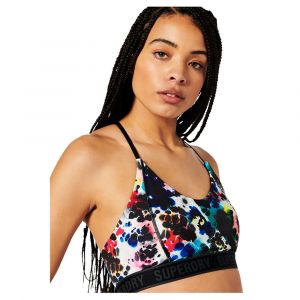 Superdry Train Mid Impact Elastic Bra XL Abstract Ink Micro