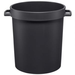 Orthex Bac 80 L Noir | Maison, jardin, chalet, nourriture, aliments pour animaux de compagnie | Intérieur et extérieur - Toutes saisons | Poignées intelligentes | Sécurité alimentaire | L50xW60xH60cm