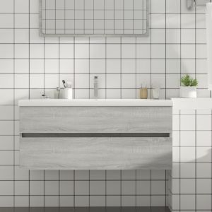 VidaXL Armoire de lavabo Sonoma gris 100x38,5x45 cm Bois d'ingénierie