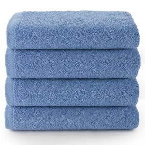 Top Towel - Plus - Serviettes de Bain - 4 Serviettes de Visage ou Bidet - 30 x 50 cm - 100% Coton - Lavande