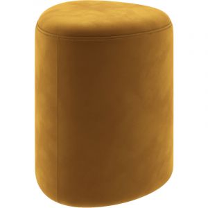Rendez-vous Déco - Pouf en velours jaune - emmy
