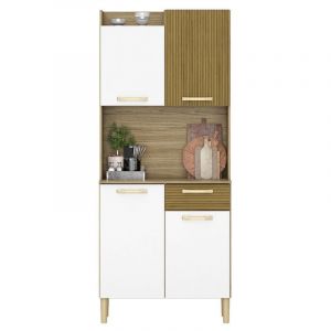 Beaux Meubles Pas Chers - Buffet de Cuisine 4 Portes 1 Tiroir Chêne et Blanc l 73.6 h 175.7 p 36.3 cm