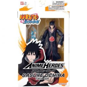 Bandai Anime Heroes - Naruto Shippuden - Figurine articulée 17 cm - Sasuke Taka - Licence Officielle Naruto Shippuden - Figurine d'action articulée Sasuke Uchiwa Version Taka - 36967