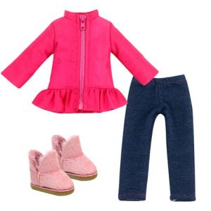 Teamson Sophia's by Kids 3 morceaux d'hiver tenue avec des bottes pour des poupées de 14,5 ", rose vif