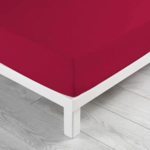 Drap Housse 180 x 200 Cm 100% Coton Bio Biolina Bordeaux