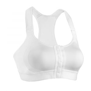 Thuasne Brassière de Sport Zippée Eaz'ip Evolution - Maintien Fort, Extrême - Adaptée pour Sports à Fort Impact - Fermeture par l'avant - Bretelles Matelassées Réglables - 85C, Blanc