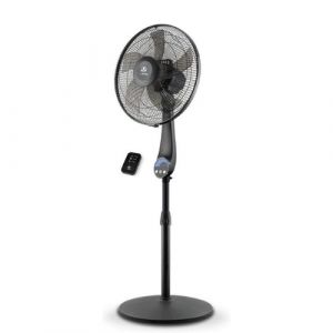 AirKing Ventilateur sur trépied - Ventilateur extra-silencieux, économe en énergie avec 5 réglages de vitesse - Télécommande, fonction minuterie et flux d'air rotatif - Noir - Ventilateur de refroidissement pour la pièce