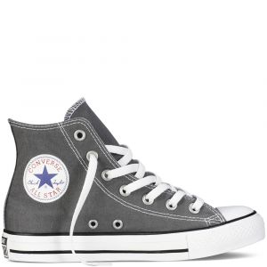 Image de Converse Chaussures casual unisexes Chuck Taylor All Star Hautes Toile Gris foncé - Taille 42,5