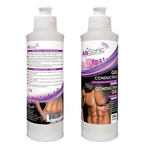 Image de Absonic Gel conducteur pour électrostimulation, Ceinture Abdominale, électrodes, TENS, EMS et Ultrasons 2 x 250 ML