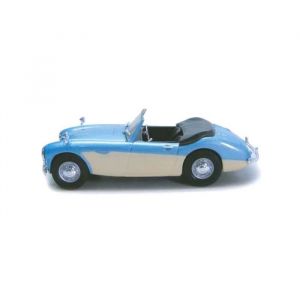 HTC Equipements Voiture Collection Ancienne 1/43&deg; Austin Healey Bleu et Blanc Jouet de Voiture pour Enfants de 3 Ans et Plus Unisex