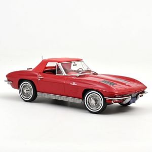 Norev Chevrolet Corvette Sting Ray Cabriolet 1963 Rouge 1:18