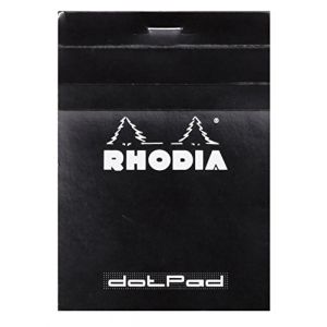Rhodia 12559C - Dot Pad N&deg;12 noir format 8,5 x 12 cm 160 pages - dot grid (grille de points)