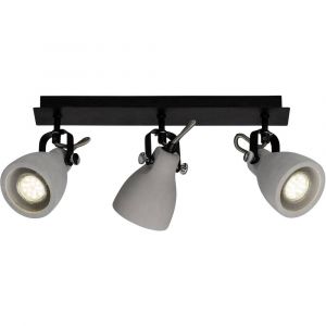 Brilliant AG Spot de plafond LED GU10 EEC: selon lampoule (A++ - E) 60 W Thanos 63830/96 noir (mat), gris béton