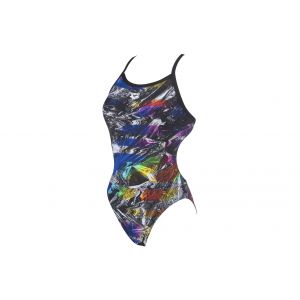 Image de Arena Maillot de bain une piece femme iridiscent challenge back one piece noir multi couleurs 32 fr