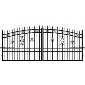 Azura home design Portail ALICE double battant 4 m avec motorisation intégrée - Pack sécurité: Avec