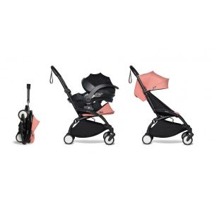 Image de Babyzen Poussette YOYO2 cadre noir 6+ siège auto Rose