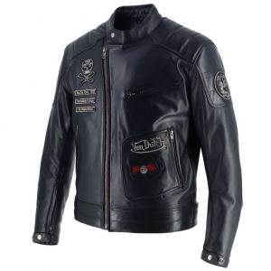 Image de Helstons Blouson cuir Von Dutch x Coliseum noir- 4XL