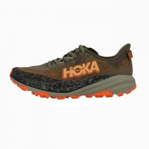 Hoka one one Chaussures Trail Hoka Speedgoat 6 Kaki/Orange Homme