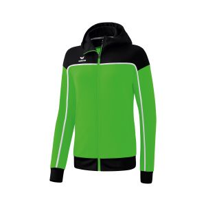 Erima Change by Veste de survêtement avec Capuche, Vert/Noir/Blanc, Taille 34 Femme