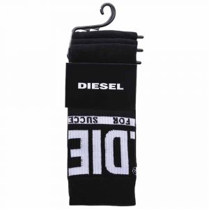 Diesel SKM-RAY-THREEPACK, Chaussettes Homme Noir (Black/Black/Black E4101-0Qatv) 39/42 (Taille fabricant: M) (Lot de 3)