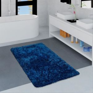 Tapis De Bain Moderne Salle De Bain Tapis Shaggy Doux Dif. Coloris/Tailles [Bleu, 40x55 cm]