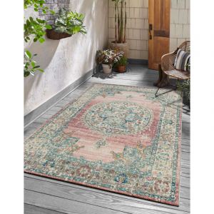 The Carpet - Palma tapis intérieur extérieur design moderne rose, 140 x 200 cm