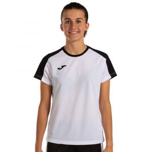 Joma Eco Championship T-Shirt à Manches Courtes pour Femme, Blanc/Noir