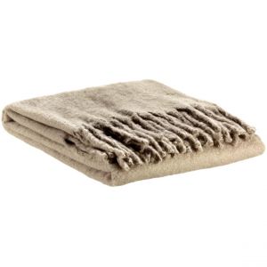 Declikdeco Plaid recyclé Isabel uni Nuage 130 x 160