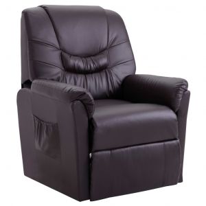 Image de VidaXL Chaise Inclinable Similicuir Marron