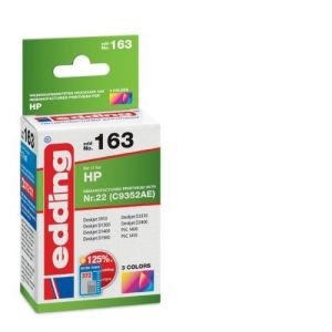 Edding Cartouche dencre remplace HP HP22 (C9352AE) compatible Single cyan, magenta, jaune EDD-163 18-163
