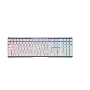 Cherry MX 3.0S Wireless, Clavier de Jeu mécanique sans Fil avec éclairage RGB, Disposition Allemande (QWERTZ), Connexion Bluetooth®, Radio ou Filaire, commutateurs MX Brown, Blanc